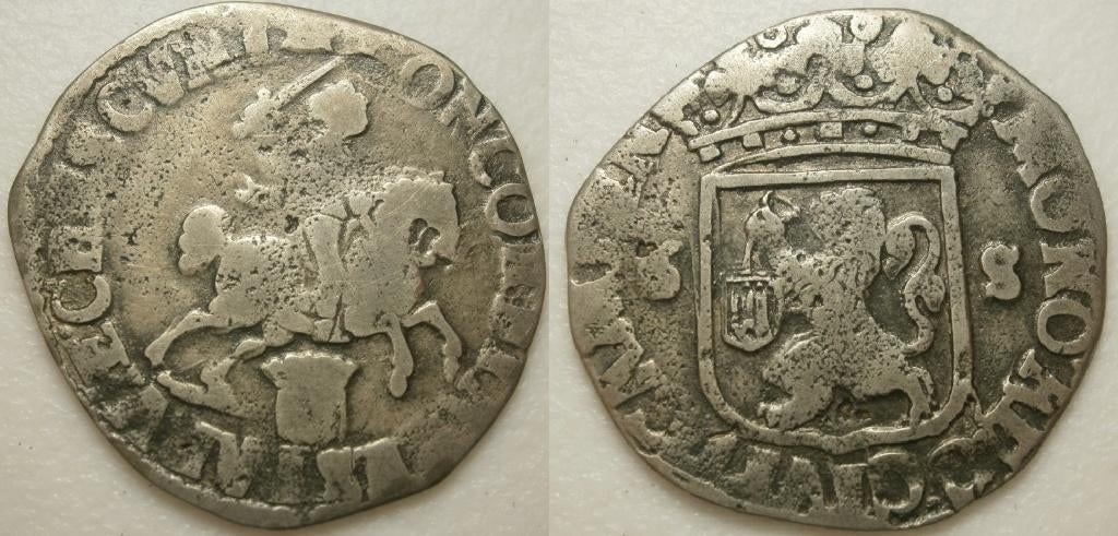 PD11225 Kampen Rijderschelling 1688, Vóór koninkrijk, Zilver, 25 cent, Ophalen of Verzenden