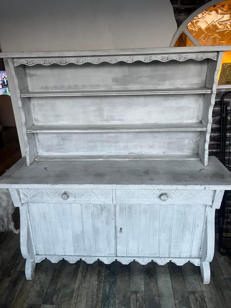 Brocante dressoir met opzet stuk, Ophalen