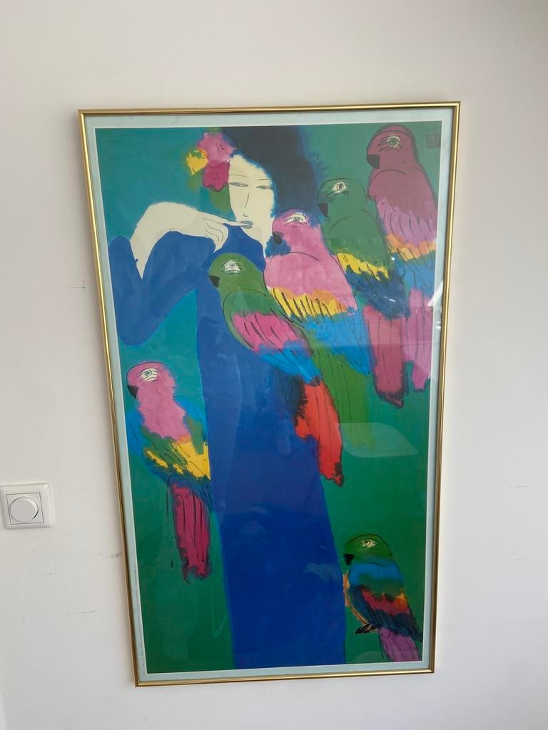 Ingelijste Wallase Ting poster, Antiek en Kunst, Ophalen