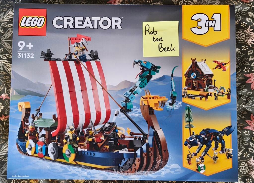 Lego 31132 3 in 1 viking schip nieuw, Lego, Nieuw, Ophalen of Verzenden, Creator