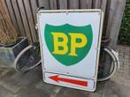 Emaille reklameborden BP dubbelzijdig, Ophalen, Gebruikt, Reclamebord