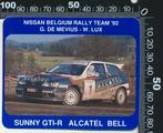 Sticker: Nissan - Belgium Rally Team 1992 - Sunny GTI R, Ophalen of Verzenden, Zo goed als nieuw, Auto of Motor