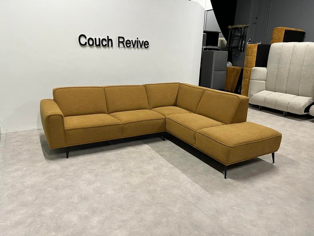 GRATIS LEVERING Gele Hoekbank 270x225 REFURBISHED