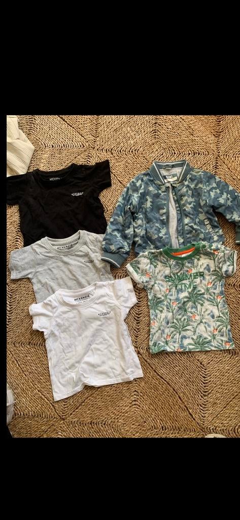 Kledingpakket Jongen Maat 80/86: T-shirts en Jasje, Kinderen en Baby's, Babykleding | Maat 80, Ophalen of Verzenden, Gebruikt