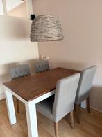 Eettafel en stoelen, Huis en Inrichting, Tafels | Eettafels, Ophalen, Gebruikt, Rechthoekig, 50 tot 100 cm