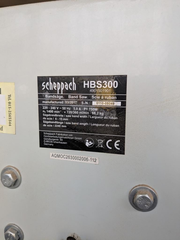 Scheppach HBS 300 lintzaag, Ophalen of Verzenden