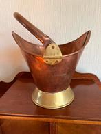 Koperen kolenkit met messing voet, Ophalen of Verzenden, Koper