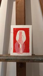 Lino afdruk 15 - 21 cm, Antiek en Kunst, Ophalen of Verzenden