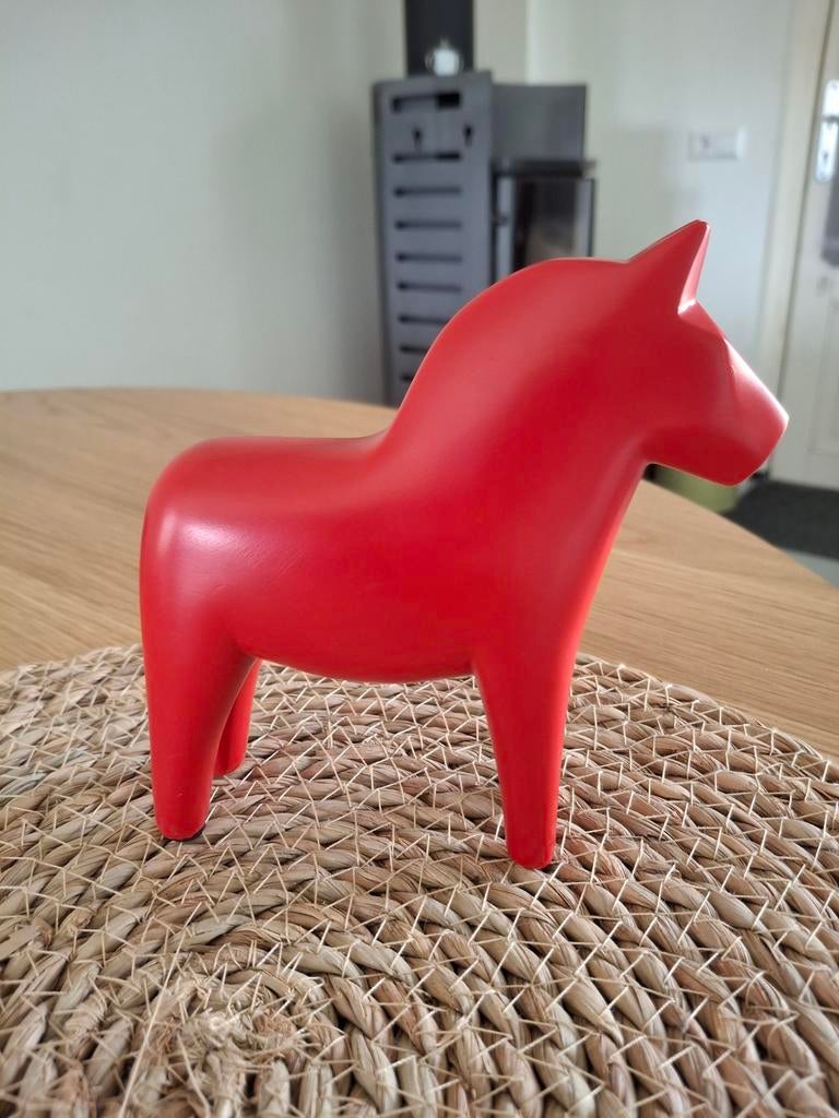 Scandinavisch design rood hout paardje Denemarken, Ophalen of Verzenden