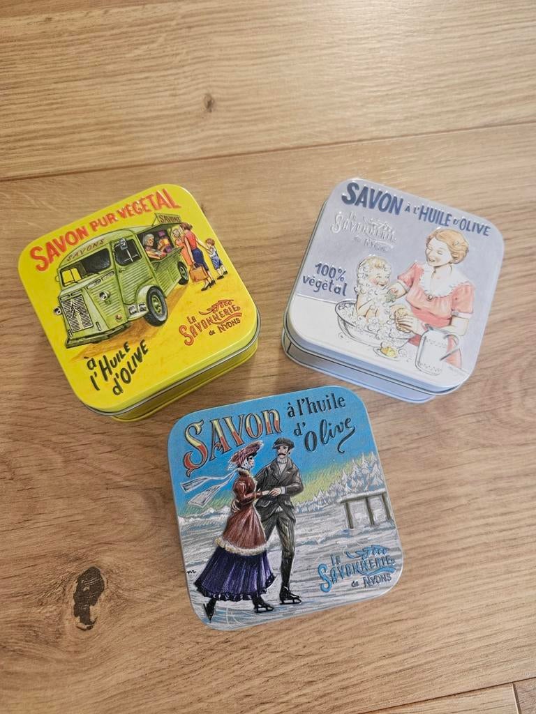 Savon zeepjes in blik 3x, Verzamelen, Ophalen of Verzenden, Zo goed als nieuw