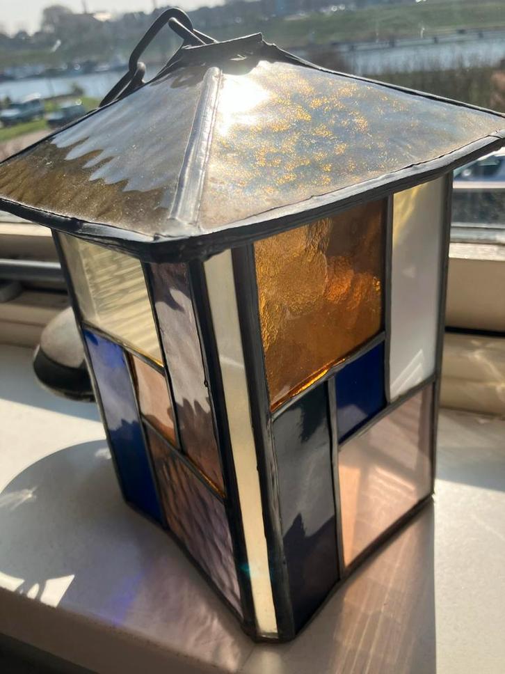 Glas-in-lood Lamp, Antiek en Kunst, Antiek | Lampen, Ophalen of Verzenden