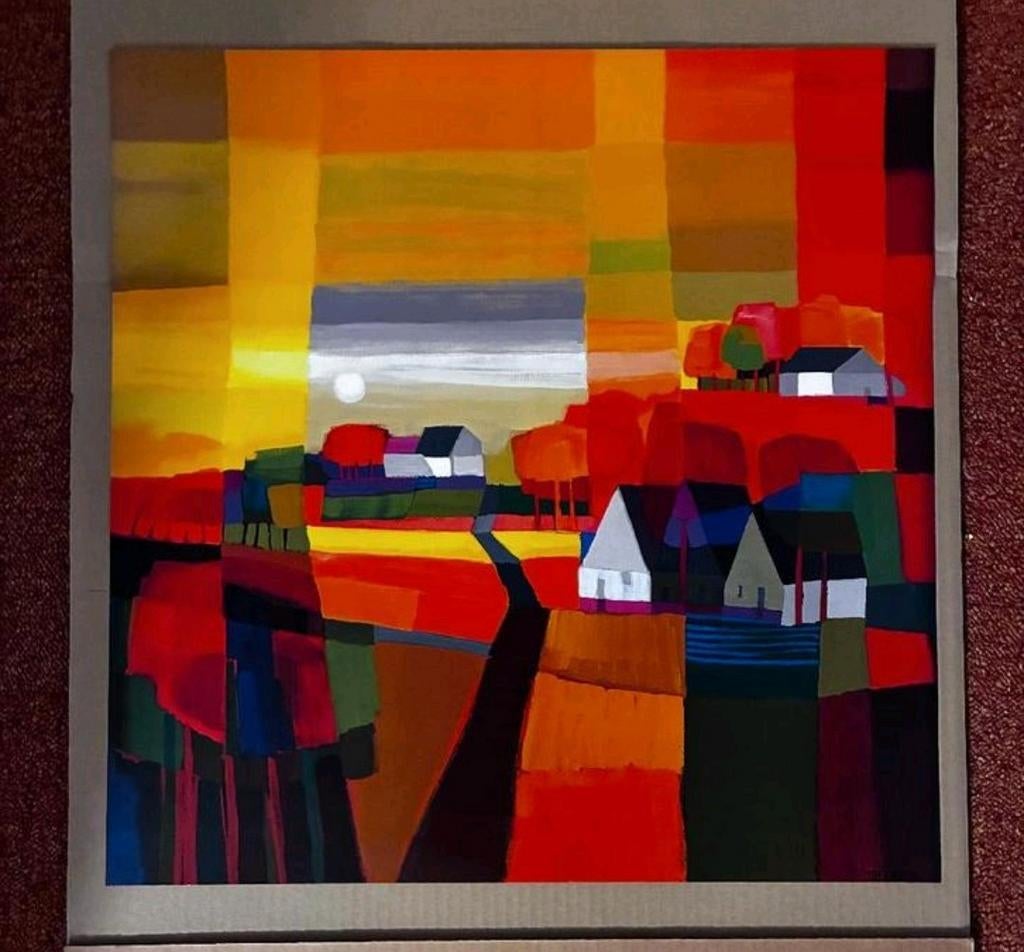 Schilderij Ton Schulten reproductie 55x55 cm, Ophalen of Verzenden