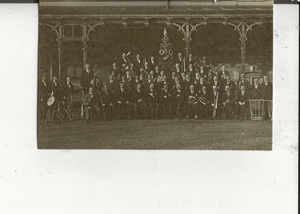 Dordrecht de Bazuin bij Kunstmin met namen 18-7-1925, Ophalen of Verzenden, 1920 tot 1940, Ongelopen, Zuid-Holland