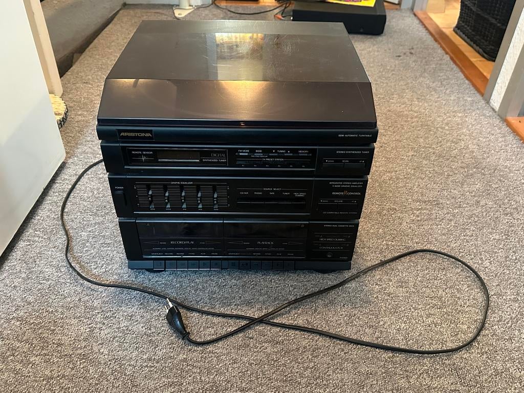 Aristona Stereo Set Platenspeler Cassette Radio Vintage, Audio, Tv en Foto, Stereo-sets, Ophalen of Verzenden, Zo goed als nieuw