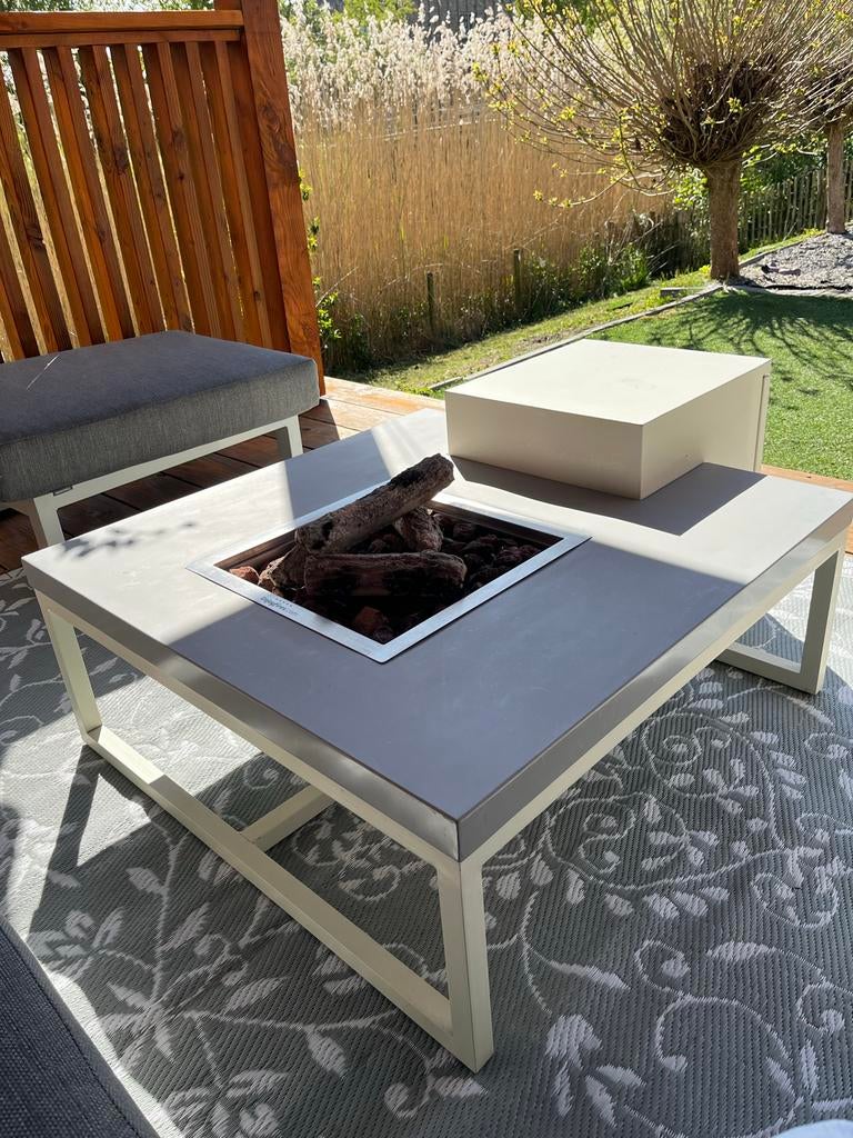 Vuurtafel gas merk: enjoyfires van metaal, Tuin en Terras, Vuurtafels, Ophalen, Gebruikt