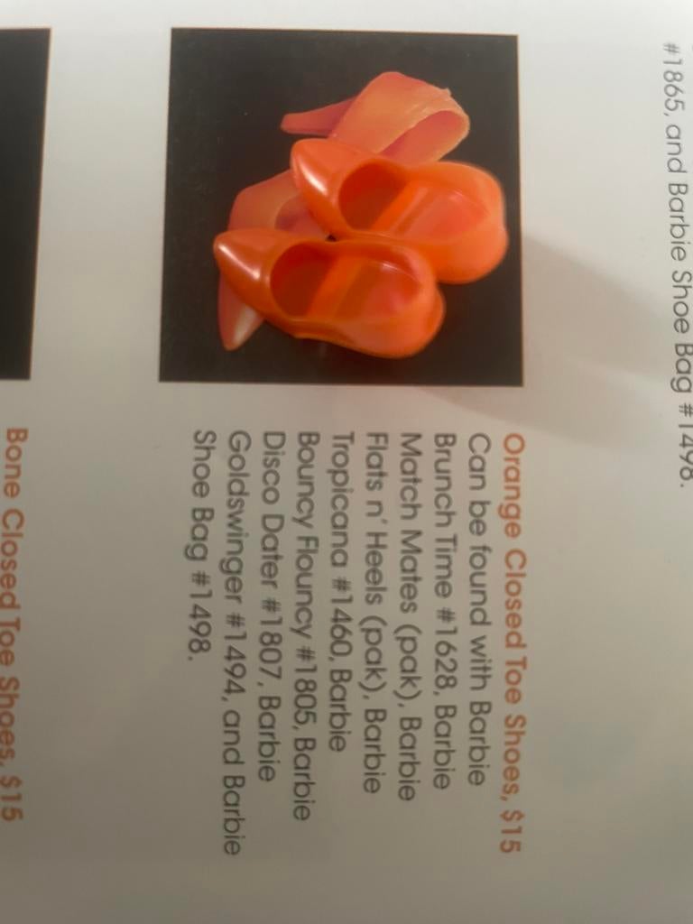 Barbie vintage Oranje CT pumps Japan jaren 60, Ophalen, Zo goed als nieuw