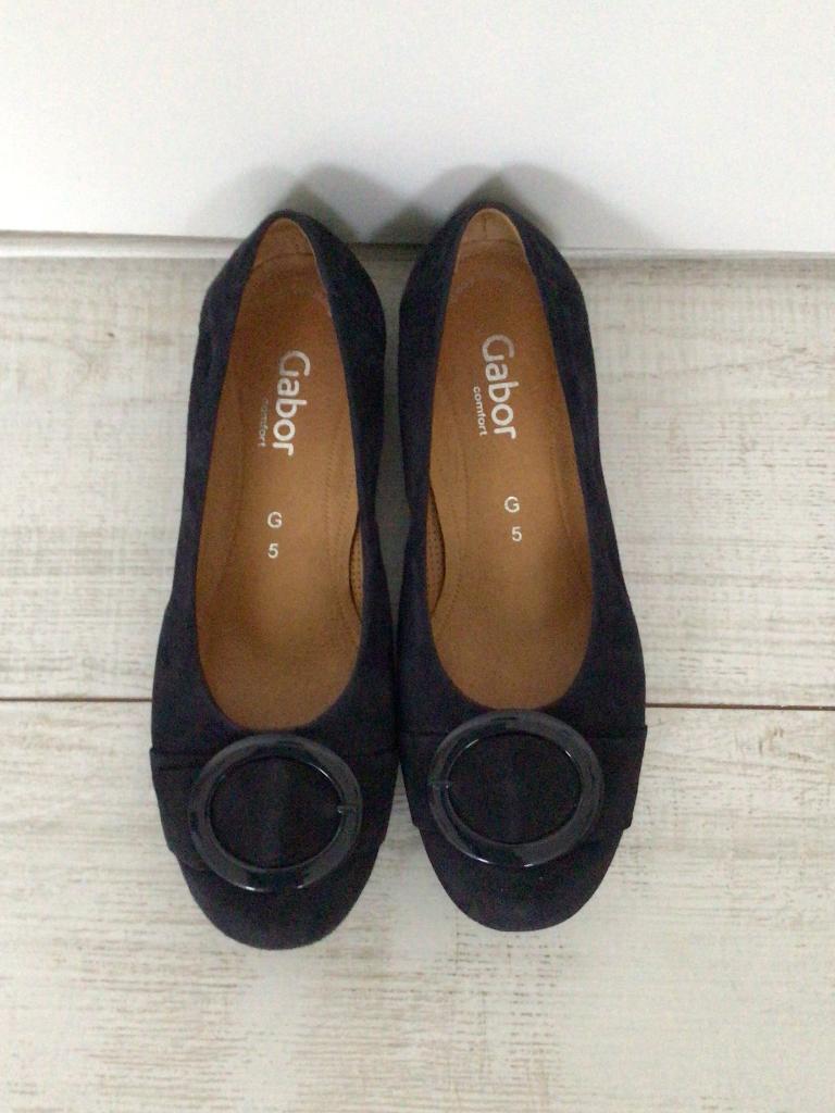 Gabor Schoenen blauw suède ballerina’s als nieuw, Blauw, Zo goed als nieuw, Ballerina's, Ophalen of Verzenden