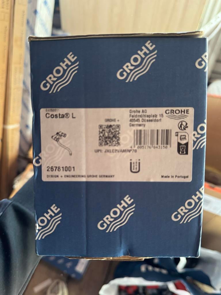 Grohe Costa L Douchekraan Chroom - Nieuw in doos, Ophalen of Verzenden, Nieuw, Chroom, Kraan