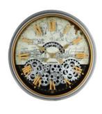 Wandklok met tandwielen London Ø 50 cm., Ophalen of Verzenden, Nieuw, Analoog, Wandklok