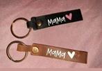 Leren sleutelhangers 'Mama' - Zwart en Bruin, Ophalen of Verzenden, Nieuw, Overige typen