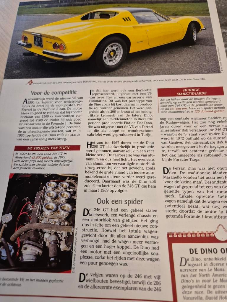 Nederlands Ferrari Dino 246 GT GTS uitgave mooie staat, Boeken, Ophalen of Verzenden, Zo goed als nieuw, Ferrari