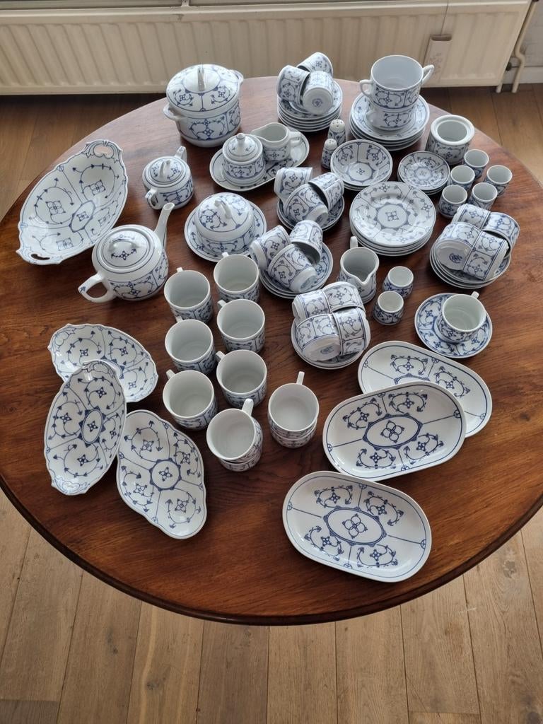 Delfts Blauw Servies Compleet, Antiek en Kunst, Antiek | Servies compleet, Ophalen