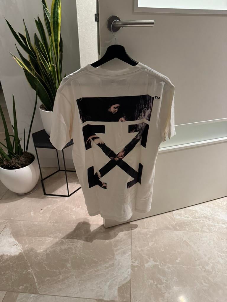 Off-White Caravaggio Arrow White Tee, Ophalen of Verzenden, Zo goed als nieuw, Maat 46 (S) of kleiner, Wit