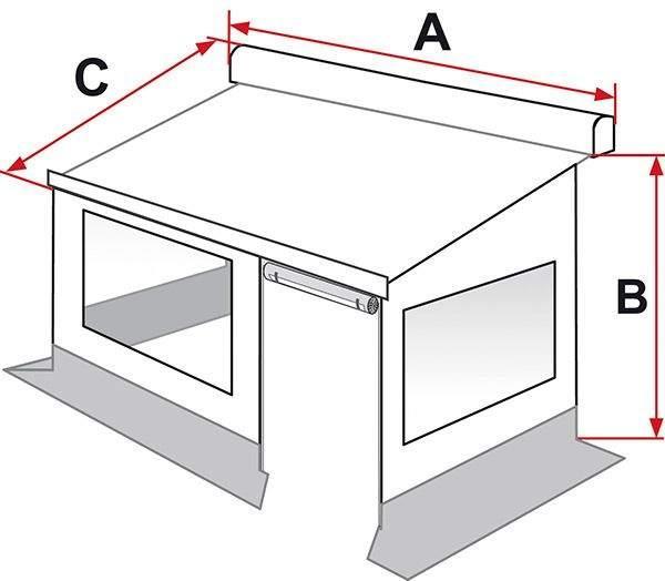 Fiamma privacy room 325, F45 / F70 luifel, Caravans en Kamperen, Camper-accessoires, Zo goed als nieuw, Ophalen