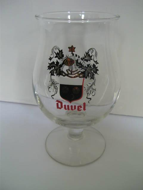 Duvel glas met wapenschild, Verzamelen, Biermerken, Zo goed als nieuw, Glas of Glazen, Duvel, Ophalen of Verzenden