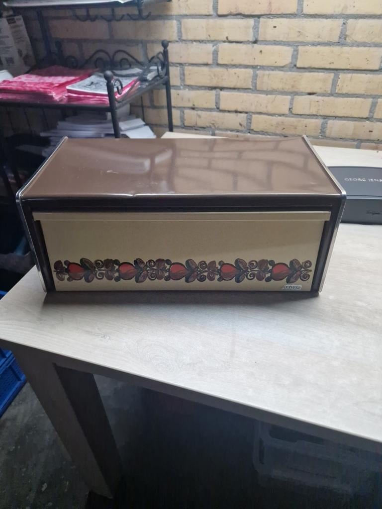 Brabantia retro broodtrommel, Ophalen of Verzenden, Rvs of Chroom