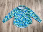 Prachtige groen blauwe blouse met knopen en mooie details,38, Maat 38/40 (M), Blauw, Onb, Ophalen of Verzenden