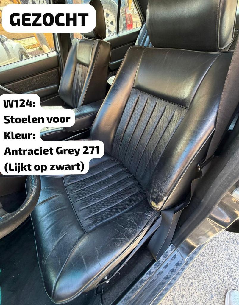 GEZOCHT W124 stoel stoelen zetel leder voorstoel, Ophalen, Nieuw