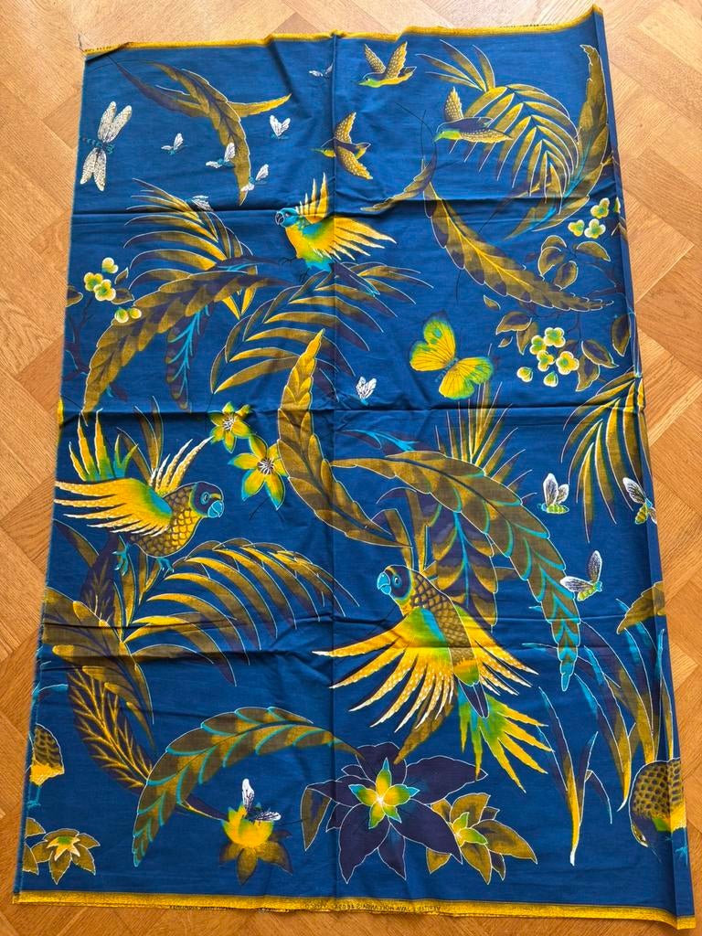 Nieuwe lap ongebruikte stof katoen Java design Vlisco, Overige kleuren, 120 cm of meer, Nieuw, Ophalen of Verzenden