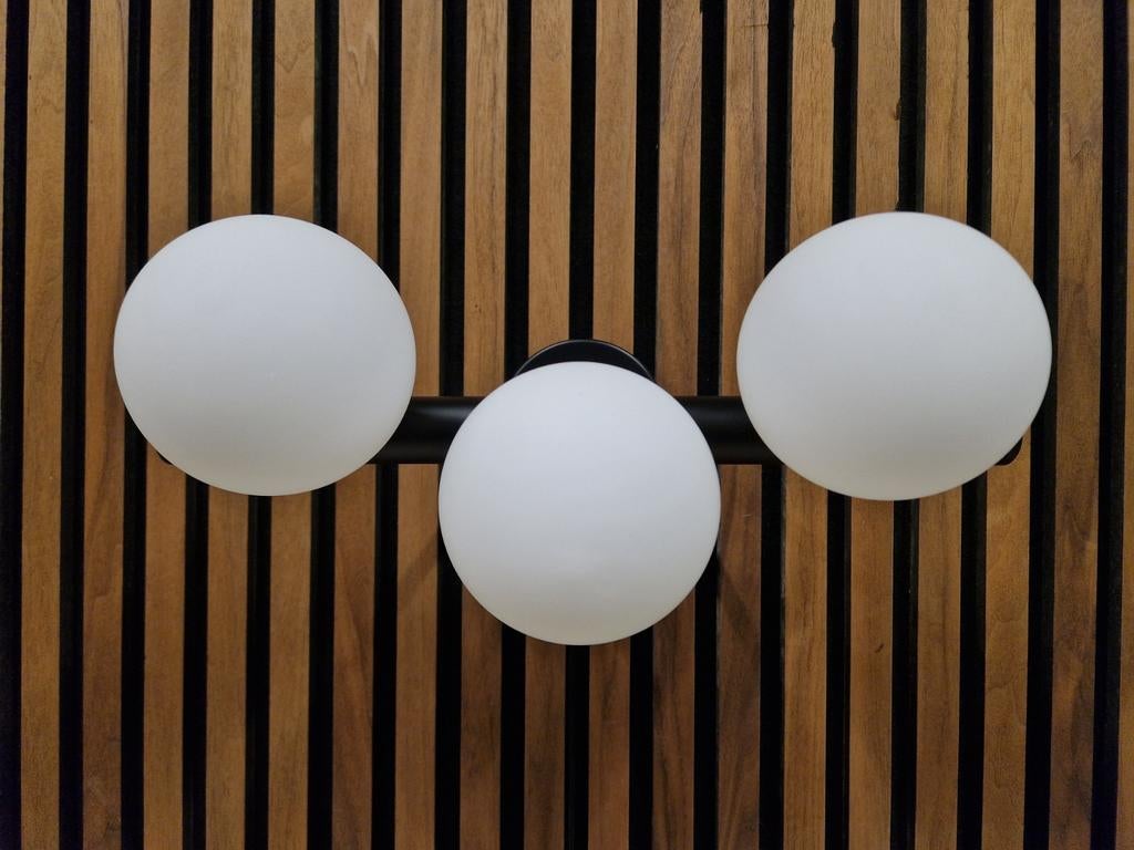 NIEUW! Zilt wandlamp Monique 3-lamps bollenlamp, Ophalen of Verzenden, Nieuw, Glas