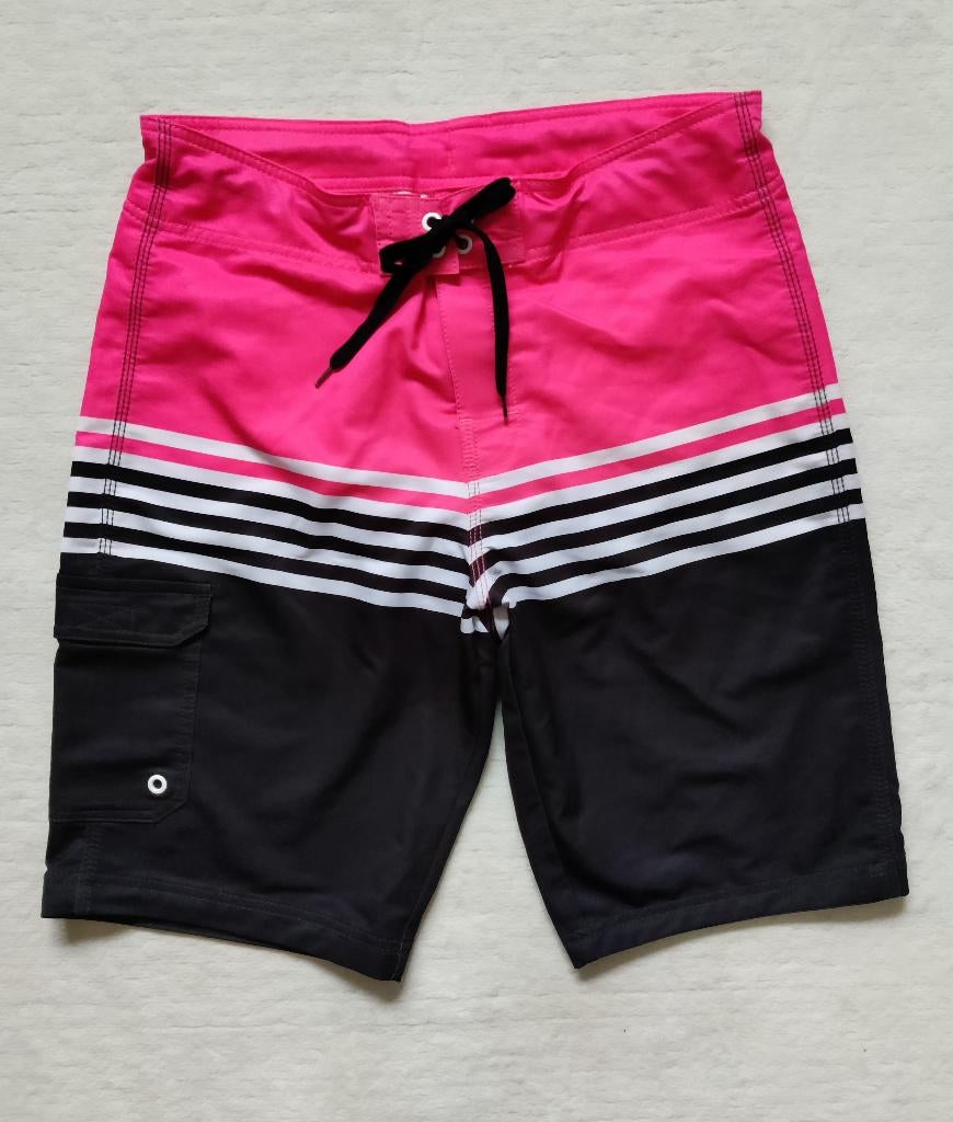 H&M zwemshort zwart/roze/wit maat M, Kleding | Heren, Badmode en Zwemkleding, Maat 48/50 (M), Zwart, Ophalen of Verzenden, Zwemshort