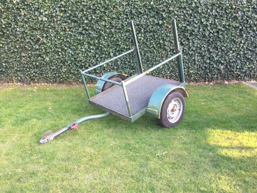 Aanhanger voor auto of zitmaaier / mini tractor, 100 liter of meer, Ophalen, Gebruikt, Transportkar