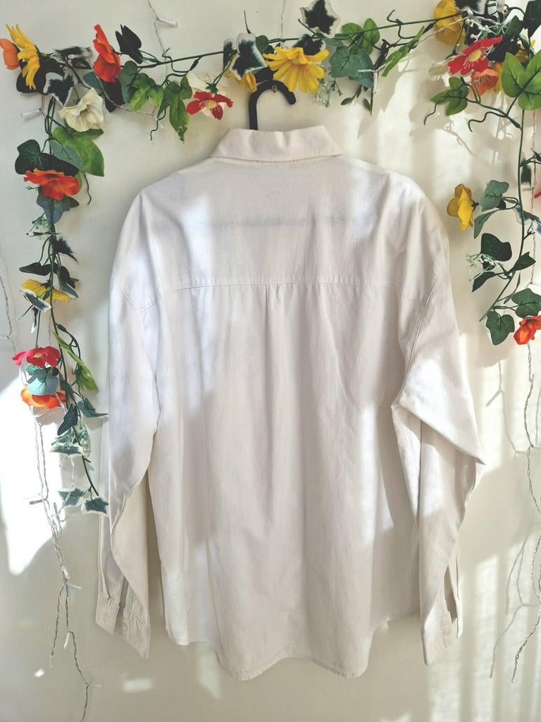 Schattig vintage overhemd/blouse met disney dalmatiërs, Ophalen of Verzenden, Zo goed als nieuw, Maat 46/48 (XL) of groter, Wit