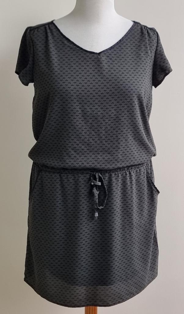 Lola & Liza donkergroene jurk met printje mt. XL, Maat 46/48 (XL) of groter, Ophalen of Verzenden, Zo goed als nieuw, Boven de knie