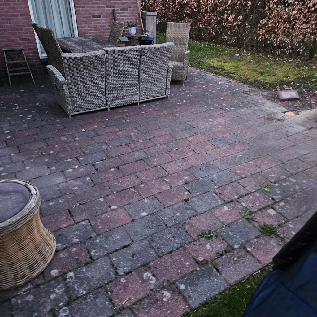 20x30 Tegels Rood Grijs 20.5 m² - Gebruikte Terrastegels, Ophalen, Gebruikt, Beton, Terrastegels