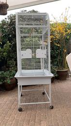 Vogelkooi/papegaaienkooi wit, Dieren en Toebehoren, Ophalen, Zo goed als nieuw, Metaal, Vogelkooi
