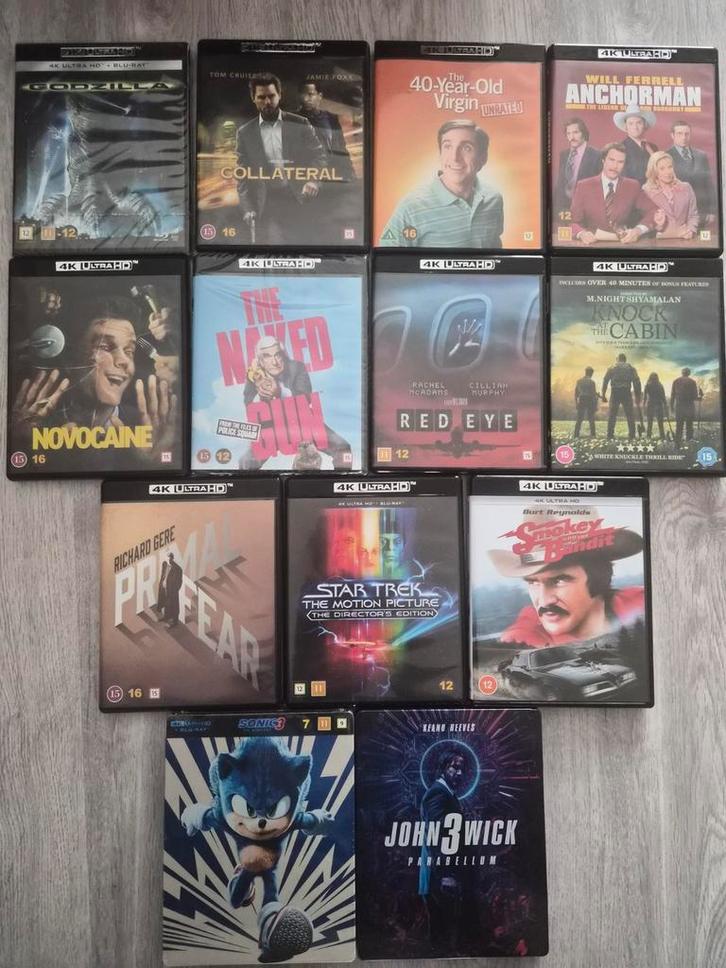 Diverse 4K UHD Blu-rays, Cd's en Dvd's, Blu-ray, Zo goed als nieuw, Ophalen of Verzenden