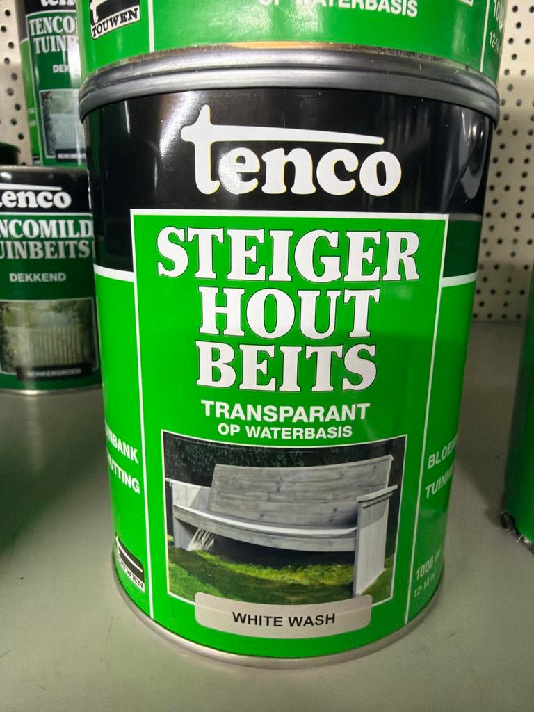 Tenco Whitewash Beits 9L voor Tuinmeubels/Schutting, Ophalen of Verzenden, Nieuw