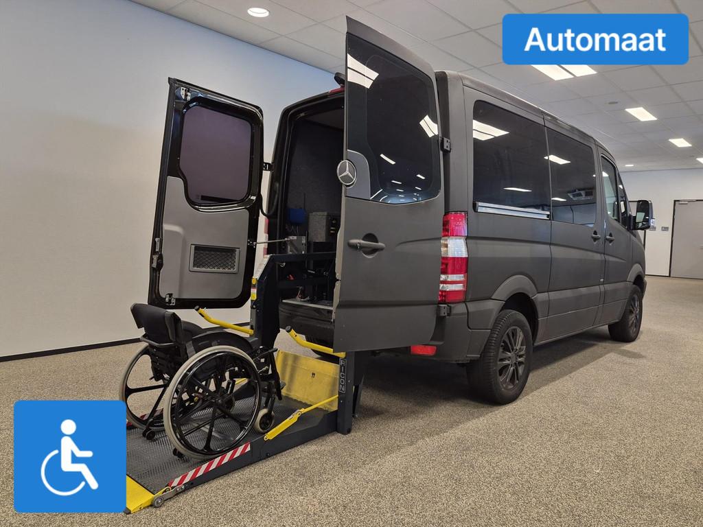 Mercedes-Benz Sprinter L1H1 Rolstoelbus Automaat (airco), Auto's, Bestelauto's, Stof, Gebruikt, Zwart, Zwart