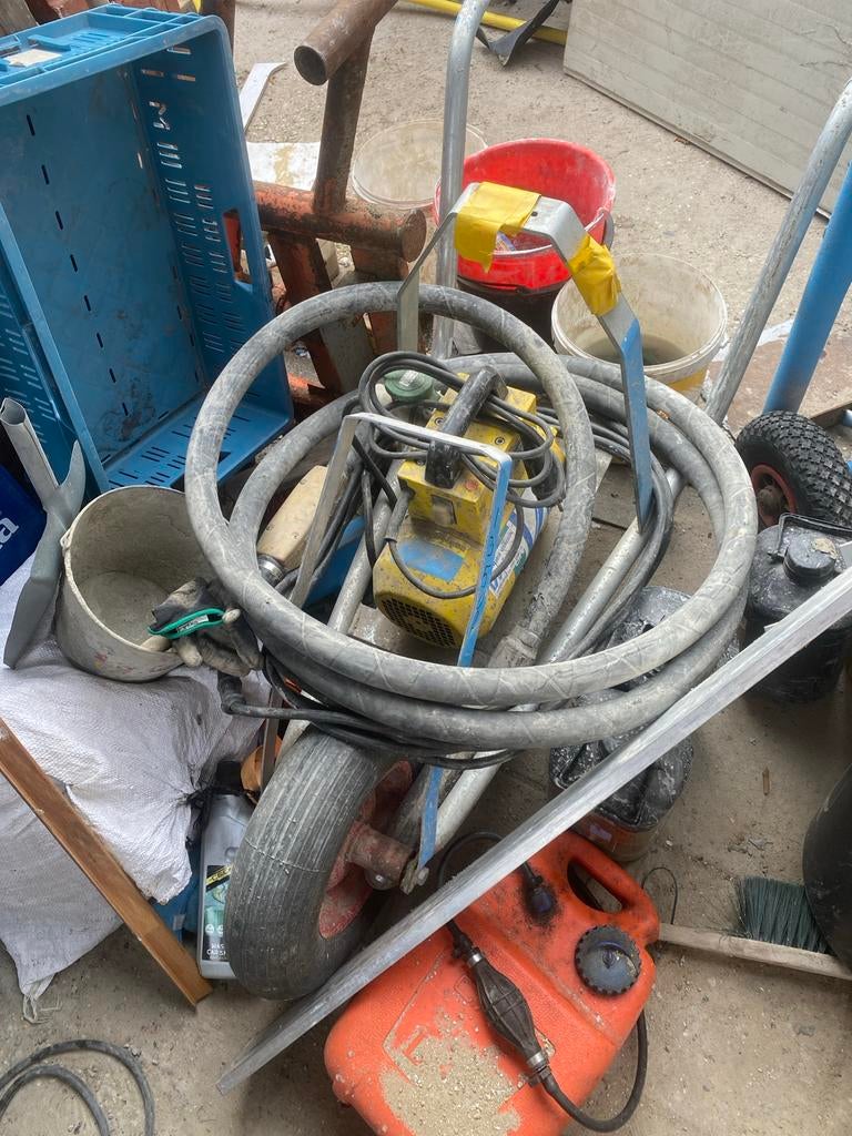 Trilnaald Liëvers Holland 4,5m op verrijdbare kruiwagen, Doe-het-zelf en Verbouw, Gereedschap | Overige machines, Gebruikt, Ophalen of Verzenden