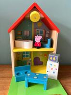 Peppa Pig Houten Speelhuis met Accessoires, Kinderen en Baby's, Speelgoed | Overig, Ophalen, Zo goed als nieuw, Jongen of Meisje