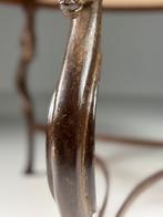 Vintage eettafel zeepaarden marmer blad, Ophalen of Verzenden