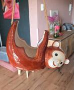 Hang bloempot aap, Rond, Ophalen of Verzenden, Aardewerk, Minder dan 40 cm