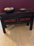 Chinese antieke Bijzettafel met lades, Ophalen, Gebruikt, 75 cm of meer, 60 cm of meer