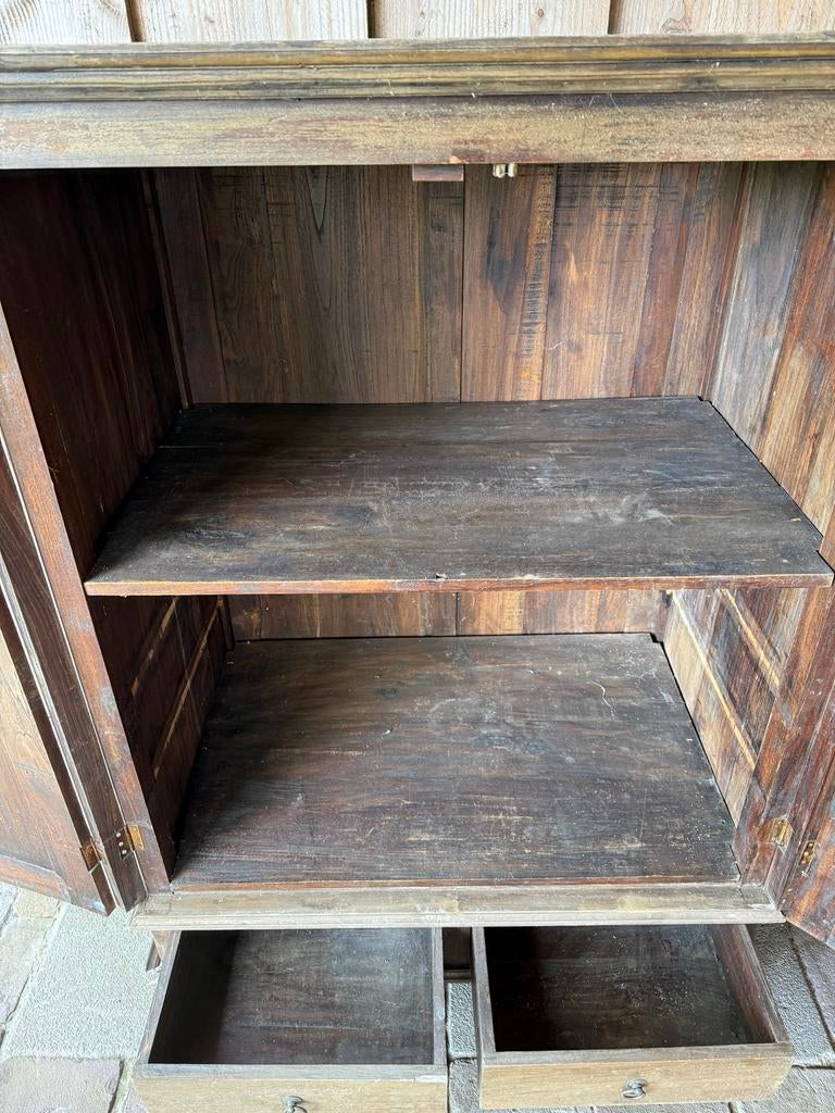 Houten Tuinkast met Lades - 130x97x64 cm, Ophalen, Gebruikt, Hout, Overige typen