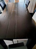 Eettafel zwart eikenhout, Ophalen, Gebruikt, Landelijk/modern, Eikenhout